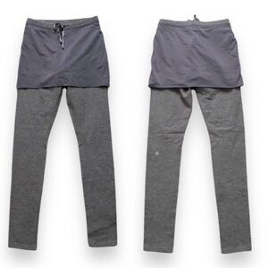 LULULEMON My Mantra Skirted Leggings Gray Size 4 RARE